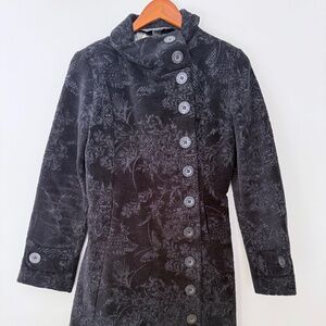 Desigual Black Jacquard Coat